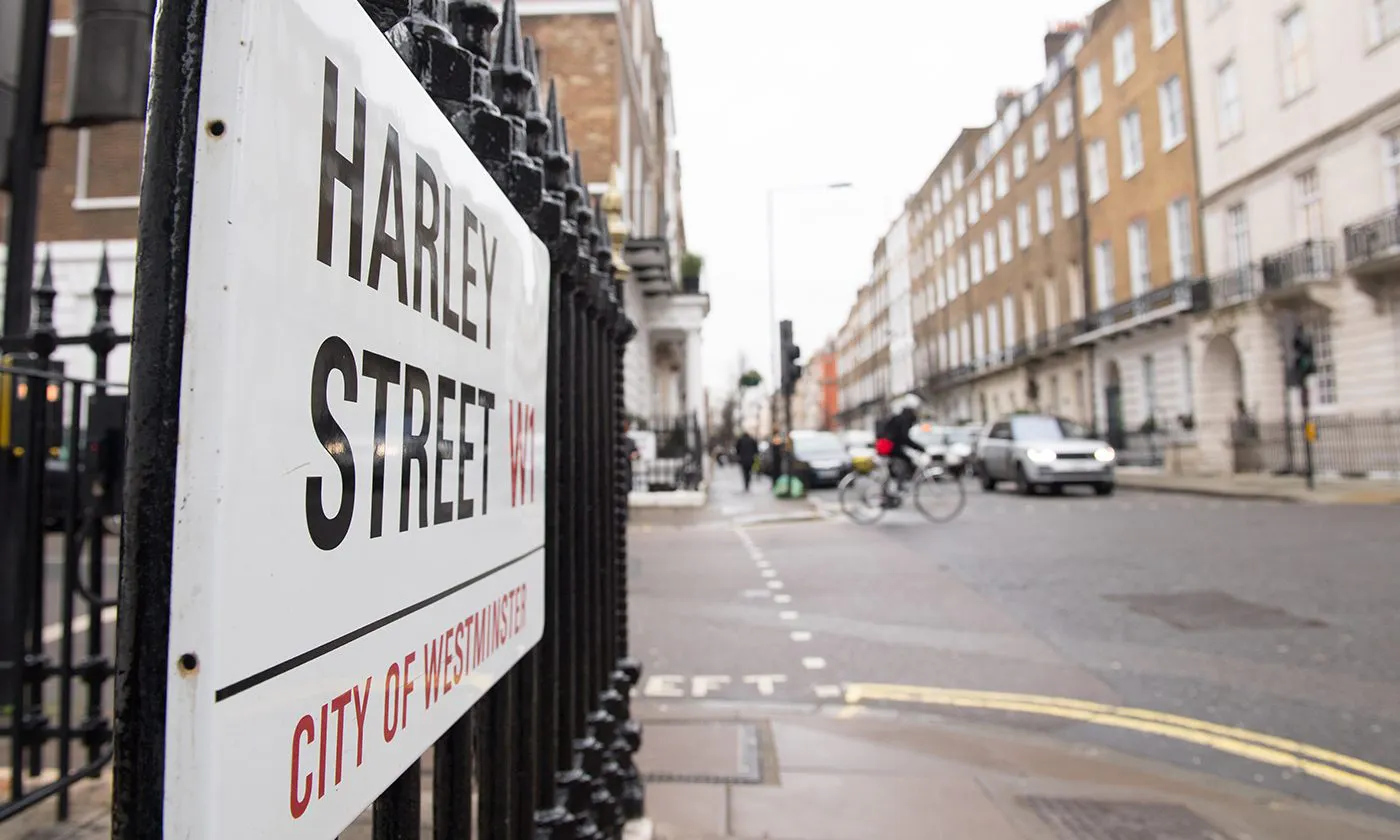 Exterior Harley Street Road Sign