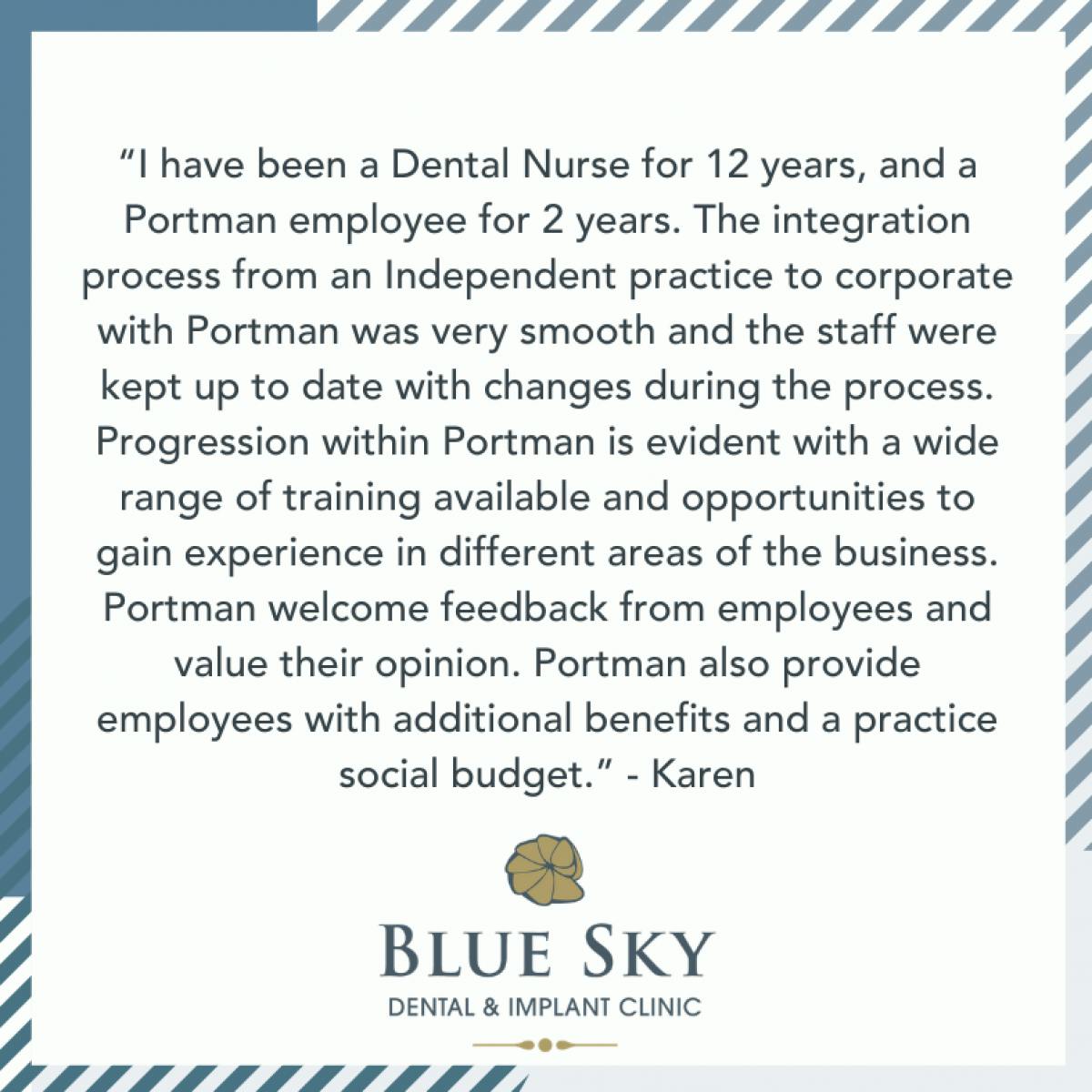 Nurse recruitment vacancies Portman Dental Care