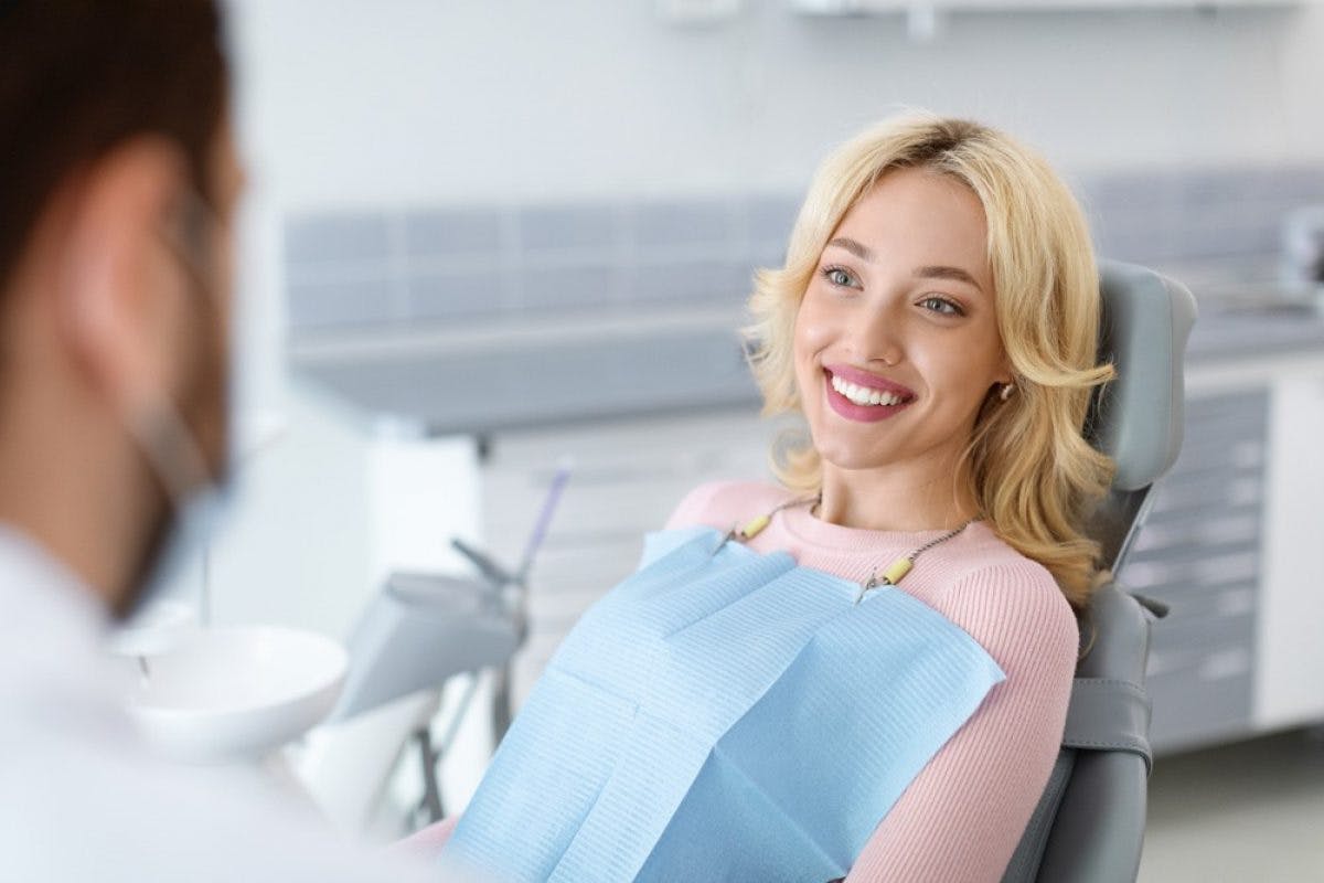 Woman In A Dentist Chair