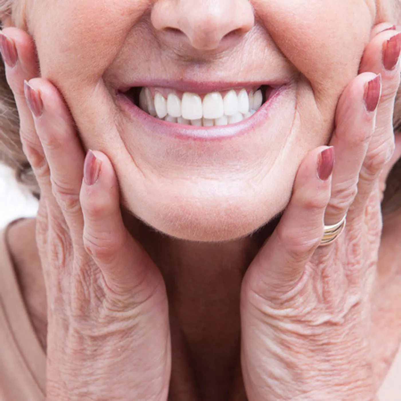 Eldery Lady With Dentures