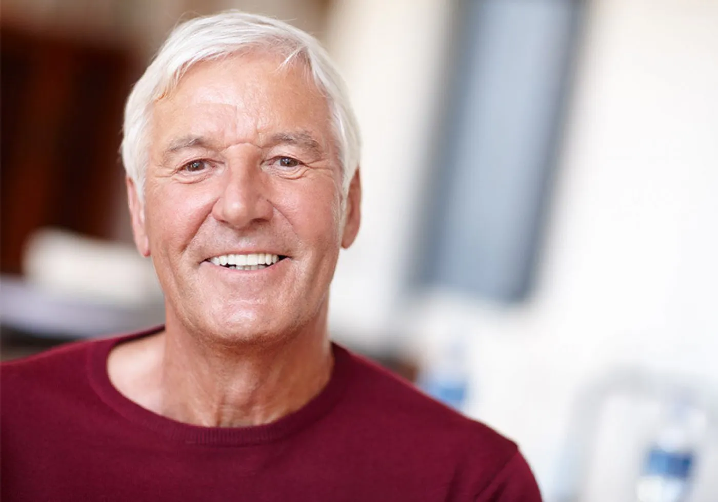 Man With Implant Secured Dentures